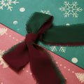SIMISI RIBBON Christmas Chiffon Silk Ribbon 1.5'' 5 Yards x4 Rolls Green Red by Deal US