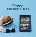 IDU Fathers Day Card for Husband from Wife Emotional Dual Roles ZN167 by Deal US