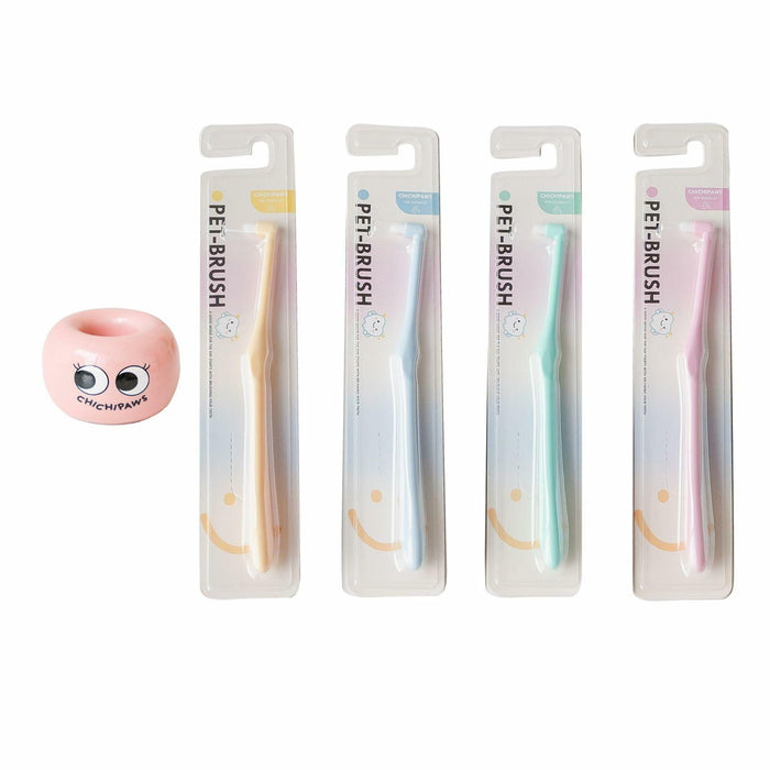 CHICHI PAWS Pet Toothbrush Set 5pcs Soft Bristles with Holder for Dogs Cats by Deal US
