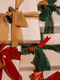 SIMISI RIBBON Christmas Chiffon Silk Ribbon 1.5'' 5 Yards x4 Rolls Green Red by Deal US