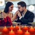 [Like New] LSVGSAK Romantic LED Candle Lights & 1000pcs Red Rose Petals Set by Deal US