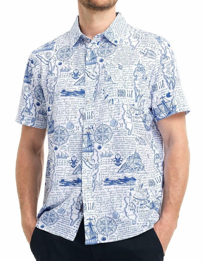 M MAELREG Men’s Floral Button Down Shirt Casual Summer Beach Cruise Top by Deal US