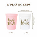 [Like New] LADY&HOME Plastic Party Cups 16oz Reusable 15 Pack White Wedding by Deal US