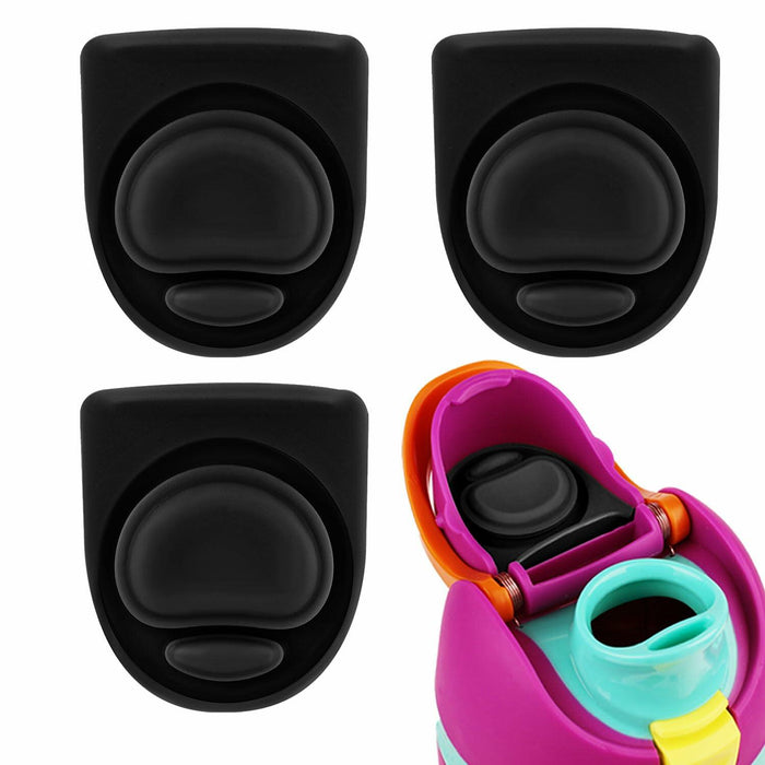 PEUTIER 3pcs Black Stopper for Owala FreeSip Bottle Lid Seal Silicone Plug by Deal US