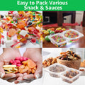 [Like New] PIRTA Double Compartment Condiment Containers with Lids 16 PCS Plastic by Deal US