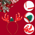 QUNQINLI Christmas Deer Antlers Headband Plush Red Style F 1PCS by Deal US