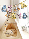 HOTIMO 8 PCS Winnie Baby Shower Banner Party Decor Multicolor Cartoon by Deal US