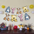 HOTIMO 8 PCS Winnie Baby Shower Banner Party Decor Multicolor Cartoon by Deal US