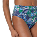 Amazon Essentials Women's High Waist Bikini Bottom Deep Blue Paisley Size XS by Deal US