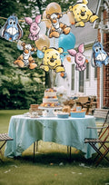 HOTIMO 8 PCS Winnie Baby Shower Banner Party Decor Multicolor Cartoon by Deal US