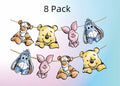 HOTIMO 8 PCS Winnie Baby Shower Banner Party Decor Multicolor Cartoon by Deal US