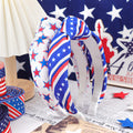 YanJie 4th of July Blue Stars Knotted Wide Headband Women Girls by Deal US