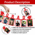 Biswiter Graduation Photo Banner Class of 2025 Red Preassembled Congrats Decor by Deal US