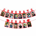 Biswiter Graduation Photo Banner Class of 2025 Red Preassembled Congrats Decor by Deal US