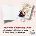 Pawzity Funny Fathers Day Card for Dad 5.3x8in Red Envelope Single by Deal US