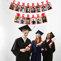 Biswiter Graduation Photo Banner Class of 2025 Red Preassembled Congrats Decor by Deal US
