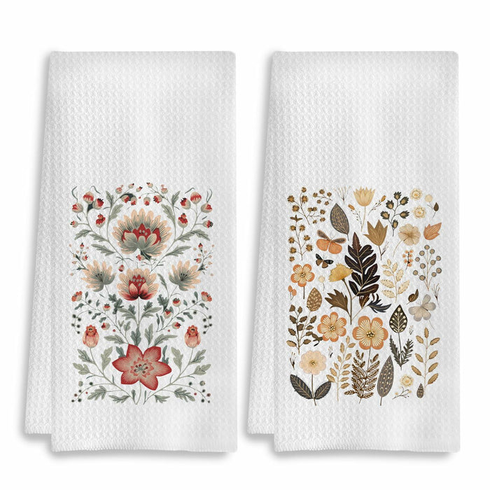 COWEB Pink Cheetah Decorative Hand Towels Set of 2 16x24 Inches by Deal US