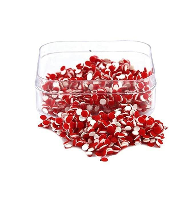Qtron Velvet Dot Bindi Stickers Medium Red Round Adhesive Body Jewelry by Deal US