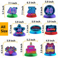 COOSOAR Happy 40th Birthday Neon Glow Honeycomb Centerpieces with Lights by Deal US