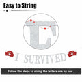 RLXPT I Survived Nursing School Banner Silver Red Congrats Nurse RN Grad 2025 by Deal US