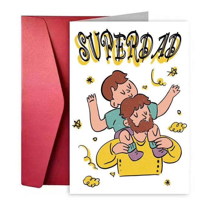 LuckymyliXY Father's Day Greeting Card Father's Love Leaning on Shoulder by Deal US