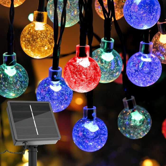 DomiHue Solar Lights Outdoor Waterproof 60LED 36ft String Lights Multicolor by Deal US