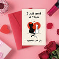 IDU Romantic Valentines Day Cat Card for Couples Cute Animal Print ZN038 by Deal US