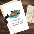 Heyshoo Wrestling Father's Day Card Cute Slammin' Gift Colorful Cartoon by Deal US