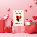 IDU Romantic Valentines Day Cat Card for Couples Cute Animal Print ZN038 by Deal US
