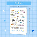 IDU Funny Fathers Day Card for Dad Humorous Gift from Kids Color ZN169 by Deal US