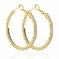 fcaylo 925 Sterling Silver Gold Hypoallergenic Lightweight Hoop Earrings 40mm by Deal US