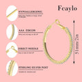 fcaylo 925 Sterling Silver Gold Hypoallergenic Lightweight Hoop Earrings 40mm by Deal US