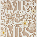 Hallmark Wedding Card Mr. & Mrs. Elegant Design with Envelope by Deal US