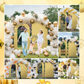 Paready Outdoor Gold Arch Backdrop Stands Pack of 2 Shiny Tropical Frame by Deal US