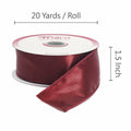 Traico 1.5" Navy Blue Satin Wired Ribbon 20 Yards for Christmas Wedding by Deal US