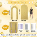 Paready Outdoor Gold Arch Backdrop Stands Pack of 2 Shiny Tropical Frame by Deal US