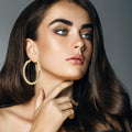 fcaylo 925 Sterling Silver Gold Hypoallergenic Lightweight Hoop Earrings 40mm by Deal US
