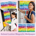 Nuanchu Magnetic Locker Wallpaper 12x12in 6pcs Colorful Waterproof Trimmable by Deal US