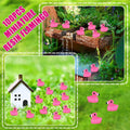 TOUCH TOP 100Pcs Mini Flamingo Resin Ducks Pink Figurine Tiny Animals Set by Deal US