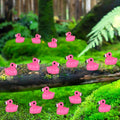 TOUCH TOP 100Pcs Mini Flamingo Resin Ducks Pink Figurine Tiny Animals Set by Deal US