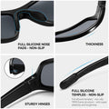 Dollger Polarized Sports Sunglasses Women Running Cycling UV400 Black Wraparound by Deal US