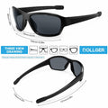 Dollger Polarized Sports Sunglasses Women Running Cycling UV400 Black Wraparound by Deal US