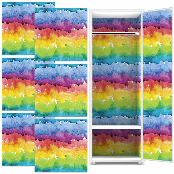 Nuanchu Magnetic Locker Wallpaper 12x12in 6pcs Colorful Waterproof Trimmable by Deal US