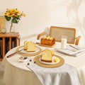 WEAVELYRICS 15" Round Braided Cotton Placemats Brown Set of 4 by Deal US