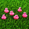 TOUCH TOP 100Pcs Mini Flamingo Resin Ducks Pink Figurine Tiny Animals Set by Deal US