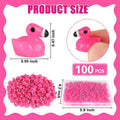 TOUCH TOP 100Pcs Mini Flamingo Resin Ducks Pink Figurine Tiny Animals Set by Deal US