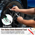 Tallew 2 Pcs Tire Valve Stem Puller & Scraper Tool Set with Rubber Boot by Deal US