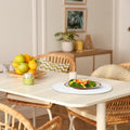 WEAVELYRICS 15" Round Braided Cotton Placemats Brown Set of 4 by Deal US