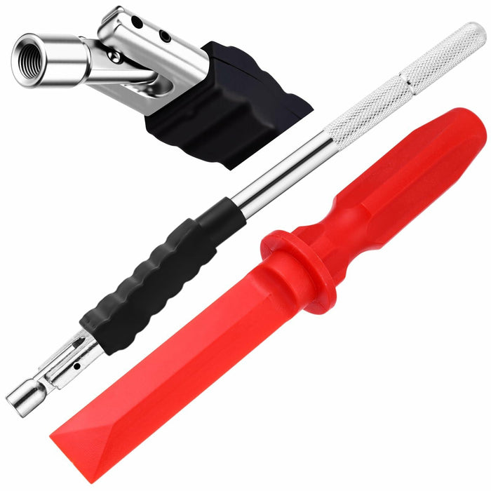 Tallew 2 Pcs Tire Valve Stem Puller & Scraper Tool Set with Rubber Boot by Deal US