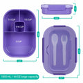 Generic DifaBella Kids Lunch Box 4 Compartments BPA-Free Purple 8.66x5.9x2.7 by Deal US